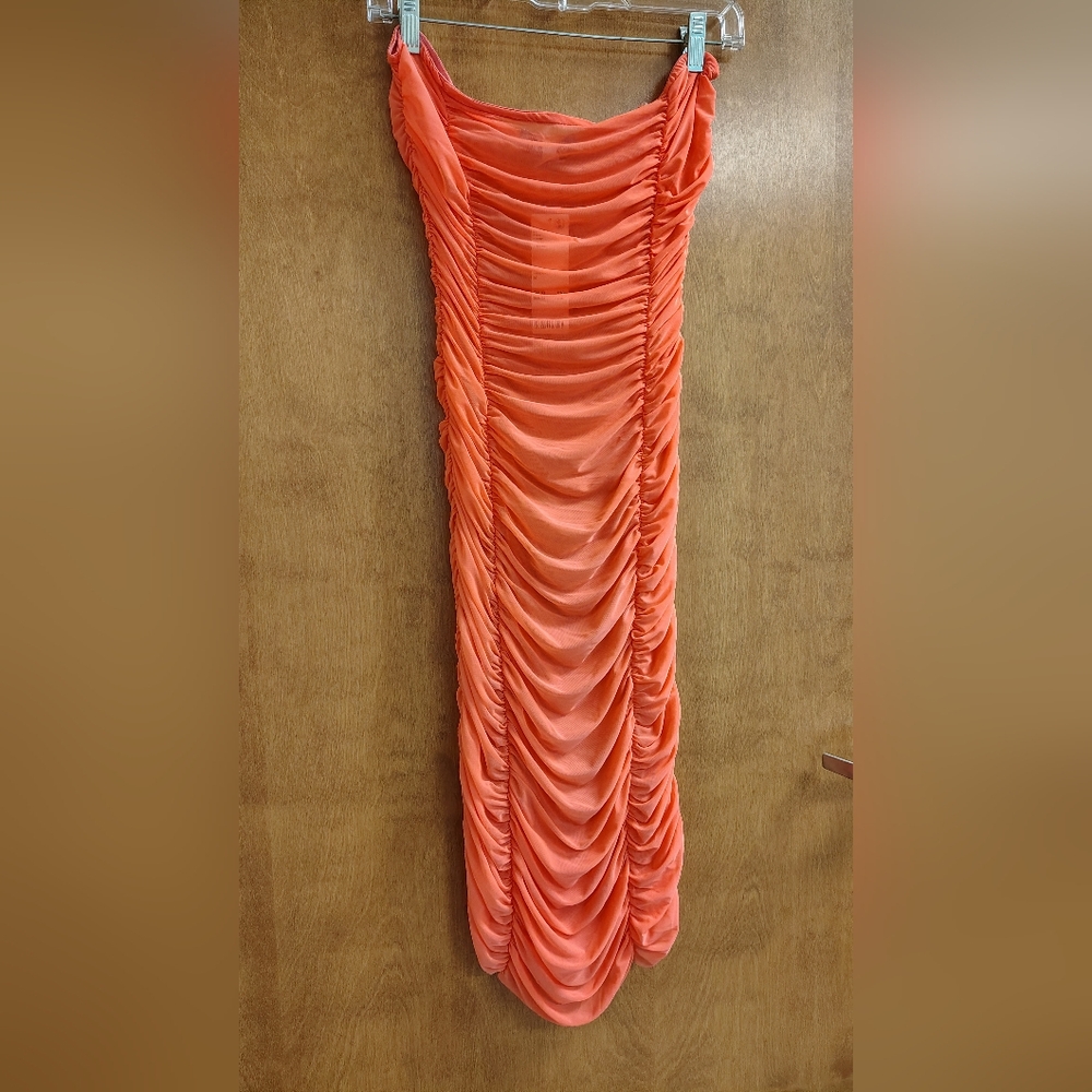 Urban Outfitters Mia Sheer Ruched Midi Dress